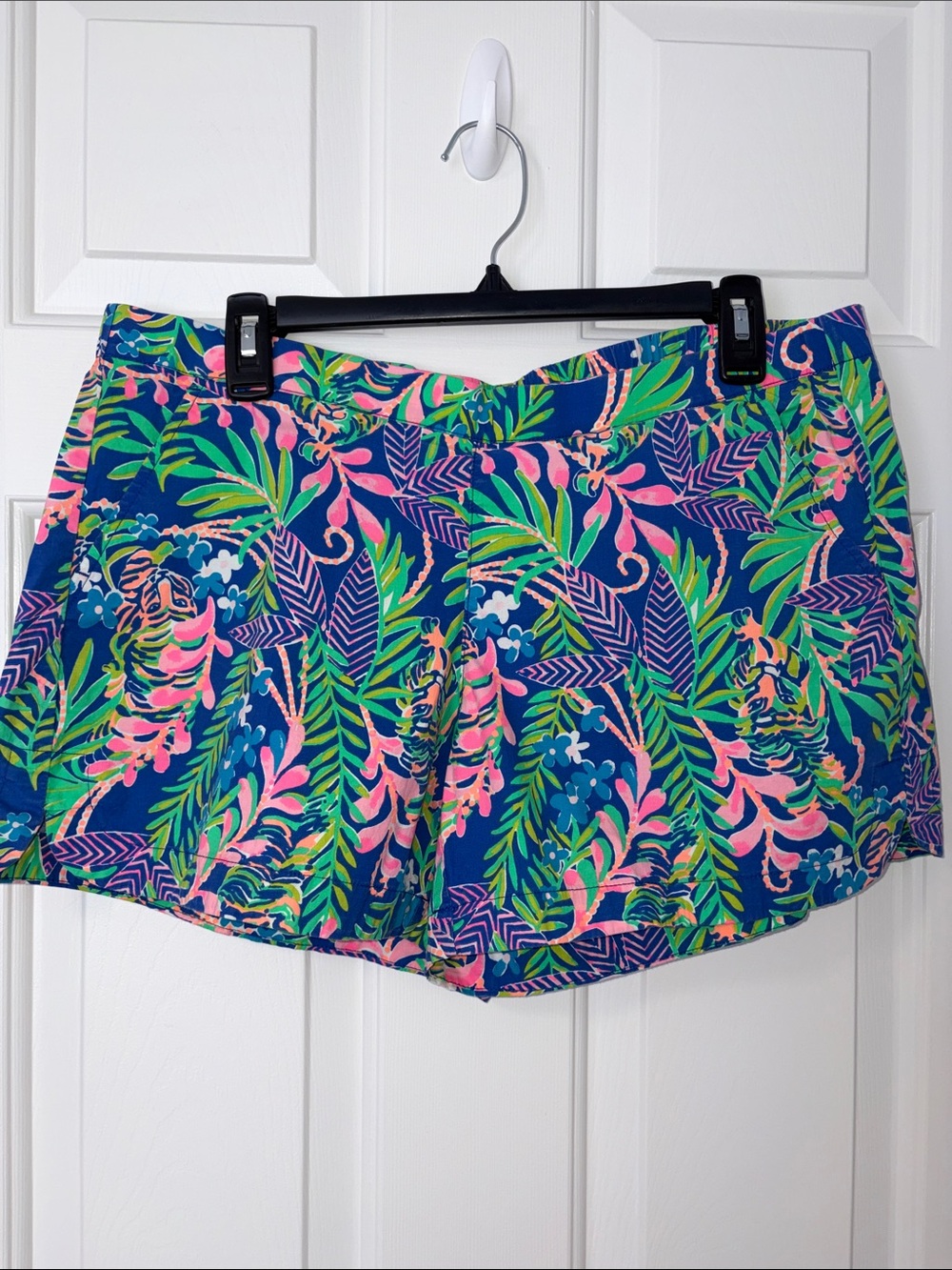 Lilly Pulitzer Ocean View Shorts Borealis Blue How You Like Me Prowl Size L